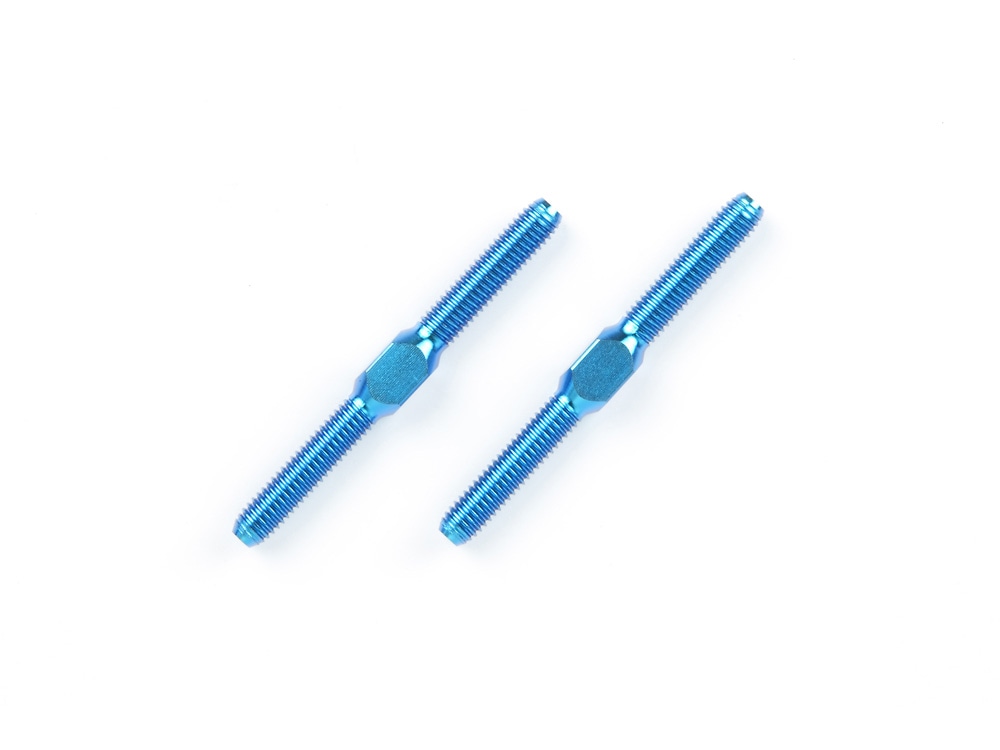タミヤ　3×32mm ブルーチタンターンバックルシャフト(2本)　42118