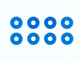 タミヤ OP.1573 0.75mmホイールスペーサー (ブルー) 8枚 54573