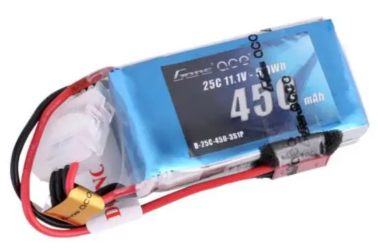 Gens ace 450mAh 11.1V 25C 3S1P Lipoバッテリー JST-SYP plug