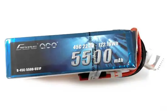Gens ace 5500mAh 22.2V 45C 6S1P Lipoバッテリー Deans plug