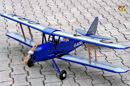 VQ MODELS Tiger Moth 46 size EP-GP Dark - Blue version タイガーモス 両用機