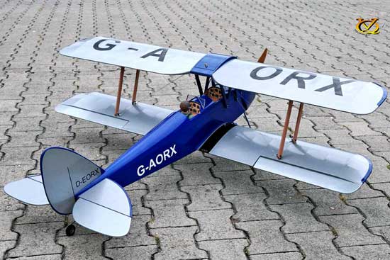 VQ MODELS Tiger Moth 46 size EP-GP Dark - Blue version タイガーモス 両用機