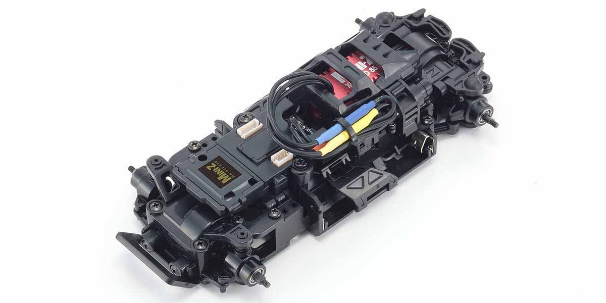 大阪通販ミニッツ AWD MA-030 EVO シャシー ジャイロ付 KYOSHOレシーバー（白アンテナ）I.C.S. USB アダプター HS 82083付 ボディ