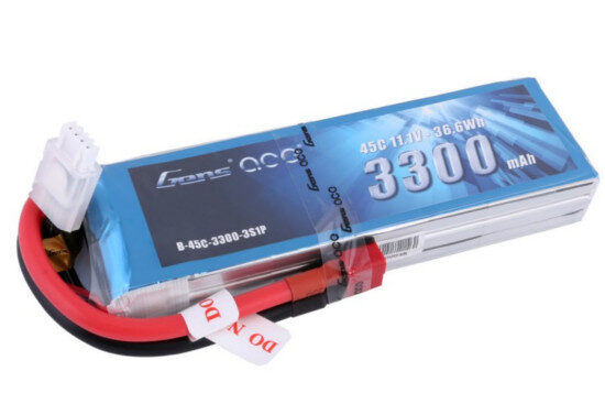 Gens ace 3300mAh 11.1V 45C 3S1P Lipoバッテリー Deans plug