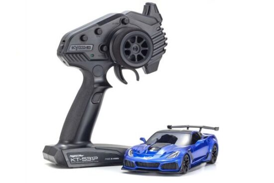 京商　ミニッツRWDシリーズ レディセット シボレー コルベット ZR1 エルクハートレイクブルーメタリック LEDライトユニット付 32334BL