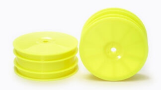 タミヤ　OP.1748 4WDバギーフロント･ディッシュホイール (六角ハブ) イエロー　54748