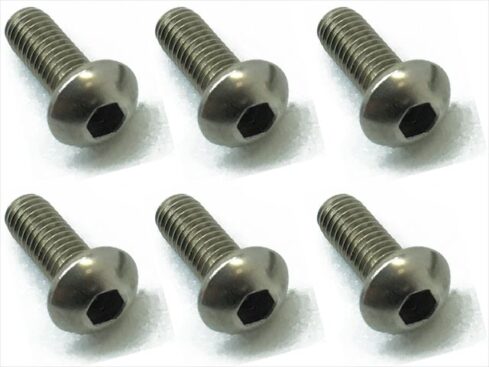 スクエア　チタンヘックスナベビス 6本入 3×8 Titanium hex Pan Head Screw 3×8 (6 pcs.)　NTR-308