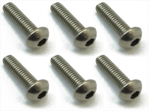 スクエア　チタンヘックスナベビス 6本入 3×10 Titanium hex Pan Head Screw 3×10 (6 pcs.)　NTR-310