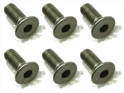 スクエア　チタンヘックス皿ビス 6本入 3×8 Titanium hex Flat Head Screw 3×8 (6 pcs.)　STR-308