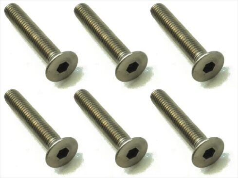 スクエア　チタンヘックス皿ビス 6本入 3×18 Titanium hex Flat Head Screw 3×18 (6 pcs.)　STR-318