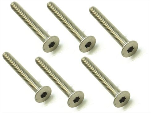 スクエア　チタンヘックス皿ビス 6本入 3×25 Titanium hex Flat Head Screw 3×25 (6 pcs.)　STR-325