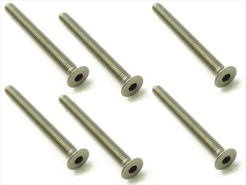 スクエア　チタンヘックス皿ビス 6本入 3×30 Titanium hex Flat Head Screw 3X30　STR-330
