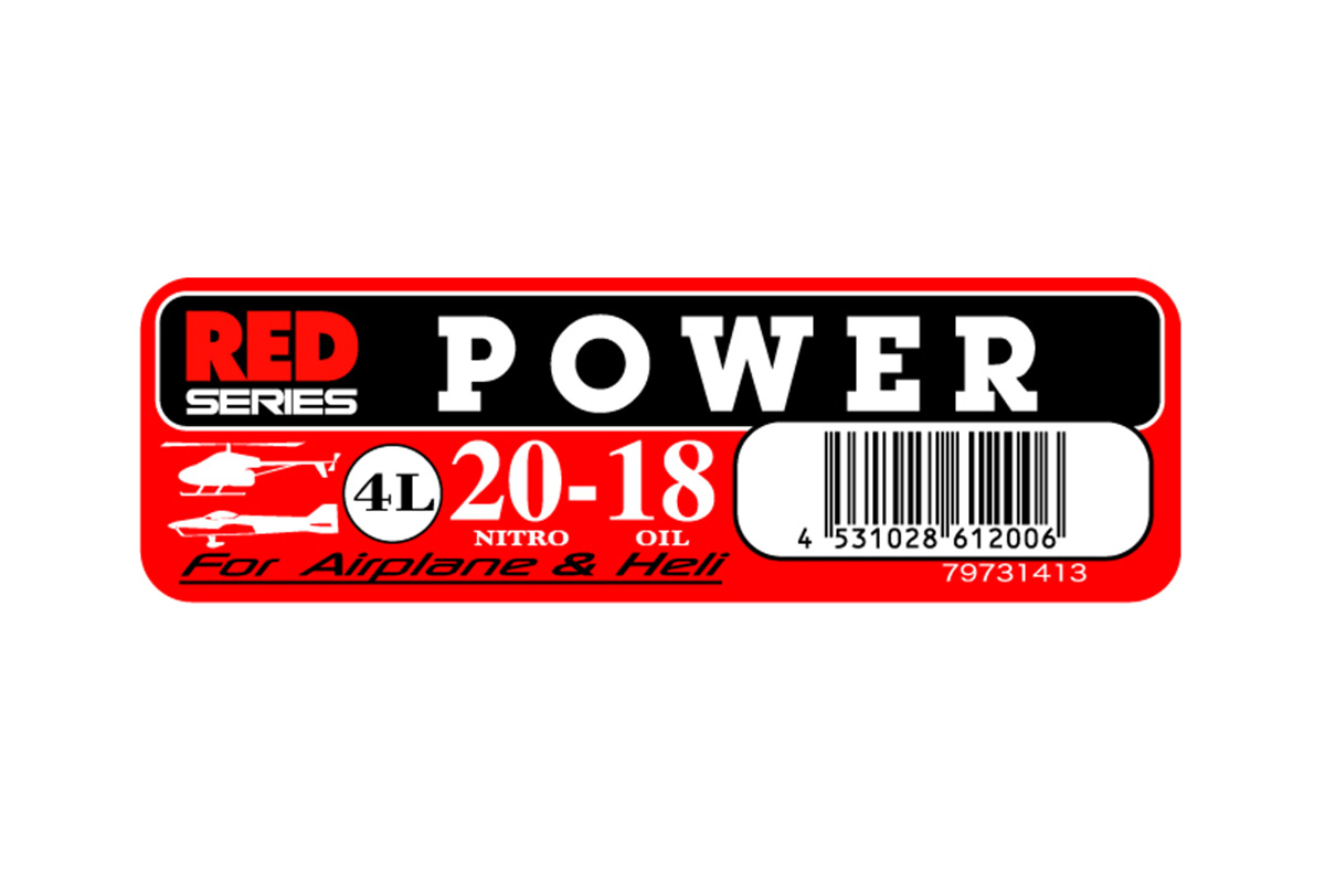 O.S.ENGINE　POWER RED (4L) 20-18　[空物用グロー燃料]　79731413
