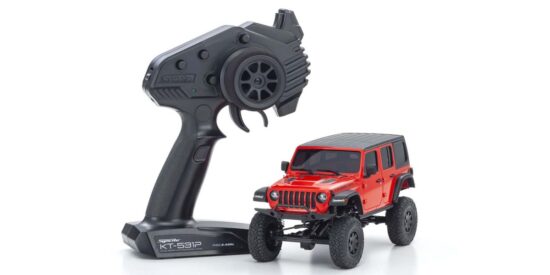 京商　ラジオコントロール 電動 クローリングカー ミニッツ4×4シリーズ レディセット ジープ ラングラー アンリミテッド ルビコン  ファイアークラッカーレッド 32521R