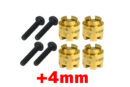 イーグル模型 ブラス・ホイルスペーサー+4:MINI-Z 4X4用(4pcs) mini-z4x4-14u-4