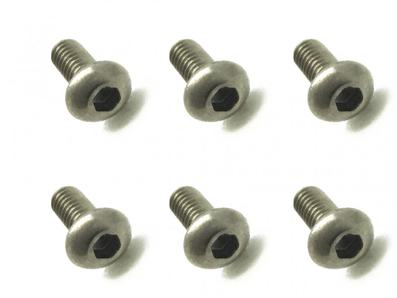 スクエア　2x5 チタンヘックスボタンビス 6本入 2x5 Titanium hex Pan Head Screw (6 pcs.)　NTR-205