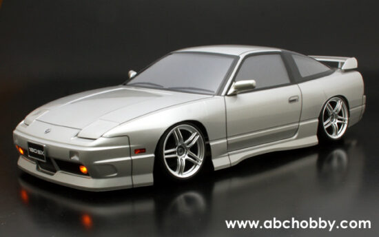 ABCホビー　1/10電動ツーリングカー用ボディ 日産180SX クリアボディ(195mm幅)　66137