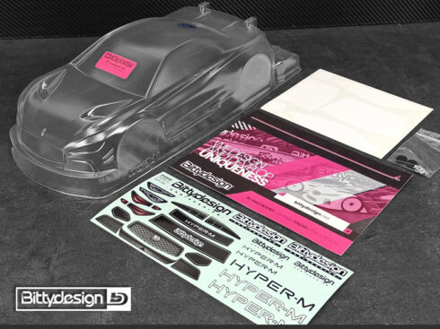 Bittydesign　HYPER-M　1/10Mシャーシ用クリアボディ　ホイルベース210-25mm　BDTC-HYPM