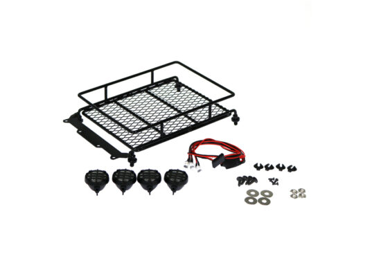 イーグル模型　ルーフライト・ラウンドタイプ白LED ブラックネット付き:電源(5V)用　led-18rou-bn-w