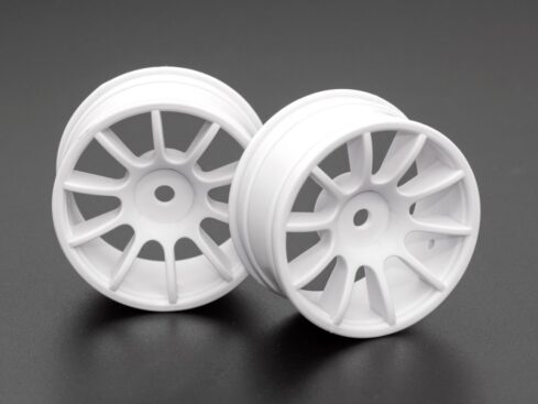 RIDE　1/10 M-シャシー用60サイズホイール ２個入り 10スポークホイール(ホワイト） 1/10 M-Chassis 60 size wheel 2 pieces 10-spoke wheel – White　35401