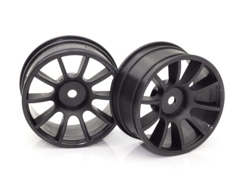 RIDE　1/10 M-シャシー用60サイズホイール ２個入り 10スポークホイール(ブラック） 1/10 M-Chassis 60 size wheel 2 pieces 10-spoke wheel – Black　35402
