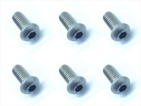 スクエア　2.6x5　　チタンヘックスボタンビス(6本入) 2.6 X5 Titanium hex Pan Head Screw (6 pcs.)　NTR-265