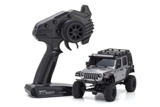 京商　ラジオコントロール 電動 クローリングカー ミニッツ4×4シリーズ レディセット ジープ ラングラー アンリミテッド ルビコン アクセサリーパーツ付 ビレットシルバーメタリック 32528S