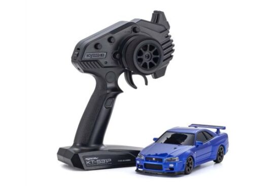 京商　ミニッツAWD 日産 スカイライン GT-R R34 V.specⅡ ニュル メタリックブルー 32629MB