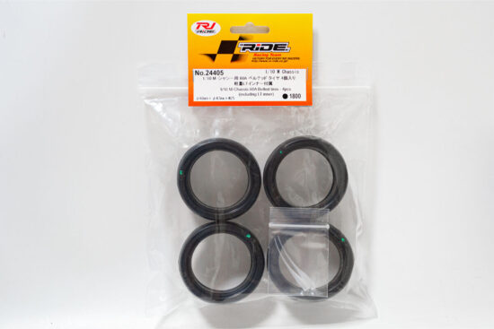 RIDE  1/10 Mーシャシー用 60A ベルテッドタイヤ 軽量LTインナー付属 4個入り1 24405