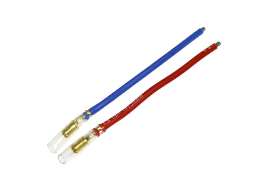 イーグル模型　軽量ゴールドコネクター・14Gコード付90mm(メス赤青1ペア)　1122u-14rbl