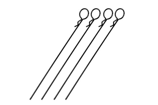 イーグル模型　ロングボディクリップ大(4pcs)[BK]　1416-bk