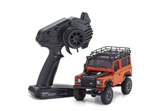 京商　ラジオコントロール 電動 クローリングカー ミニッツ4×4シリーズ レディセット ランドローバー ディフェンダー 90 アドベンチャー フェニックスオレンジ/サントリーニブラック 32531MO