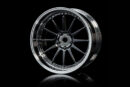 MST　21ホイールセット 可変オフセット  黒メッキ・銀メッキリム 4個入 832105SBK