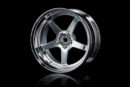 MST　GTホイールセット 可変オフセット  艶消シルバー・銀メッキリム 4個入 832109FS