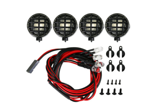 イーグル模型　オフロードLEDライト・ラウンドタイプ白:BEC電源(4.8-6.0V)用　LED-18ROU-P1-WI