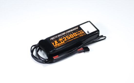 RICKSIDE DESIGN　7.6V2500mAh 受信機用HV-LIPOバッテリー（フラットタイプ） RSDP-RXP05