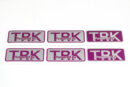 TRK　TRKニューデカール　S（36mm×61mm）6枚入り メタリックシルバー/パープル　TRK-003