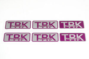 TRK　TRKニューデカール　S（36mm×61mm）6枚入り メタリックシルバー/パープル　TRK-003