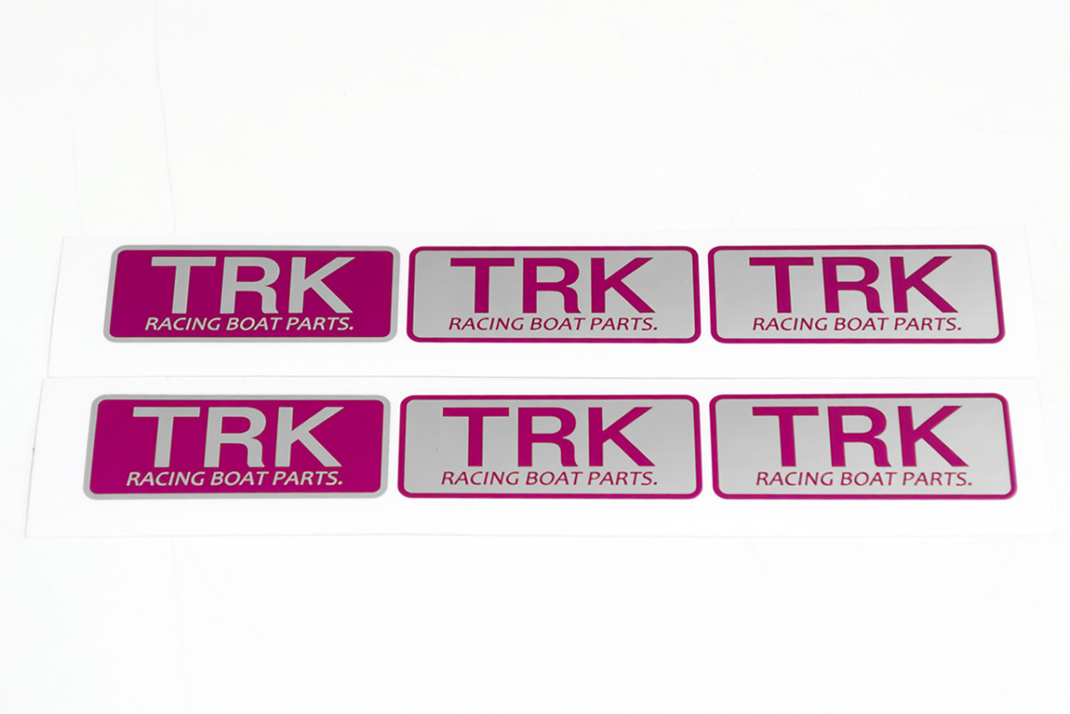 TRK　TRKニューデカール　SS（36mm×53mm）6枚入り メタリックシルバー/パープル　TRK-004