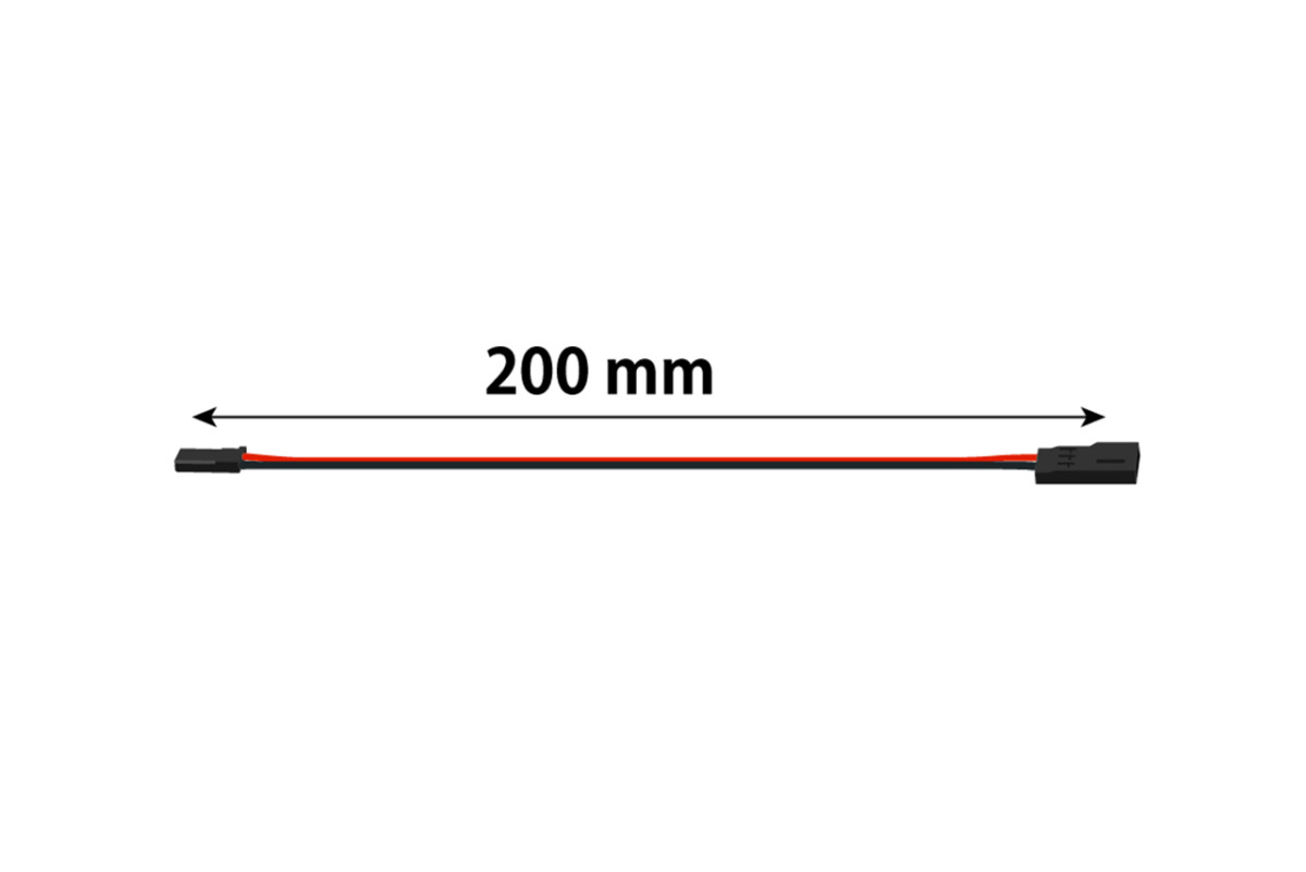 フタバ　受信機用 電源用延長ケーブル（70芯）200mm　3114782