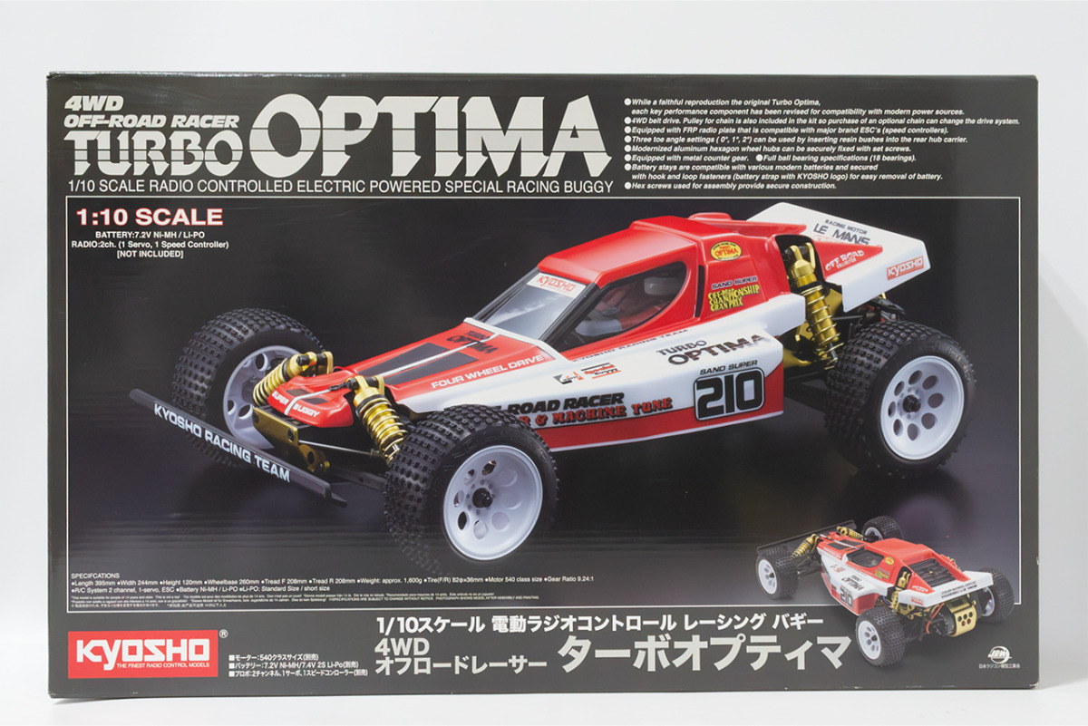 【中古販売】京商　ターボオプティマ サーボ・ブラシレスモーター10.5T・オプション付き(未走行)