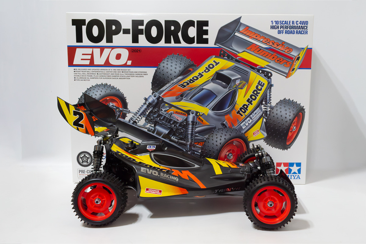 【中古販売】　タミヤ　1/10RC トップフォース EVO. (2021)　サーボ・ブラシレスモーター10.5T・ブラシレスESC・オプション付き