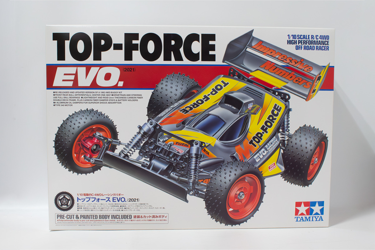 【中古販売】　タミヤ　1/10RC トップフォース EVO. (2021)　サーボ・ブラシレスモーター10.5T・ブラシレスESC・オプション付き