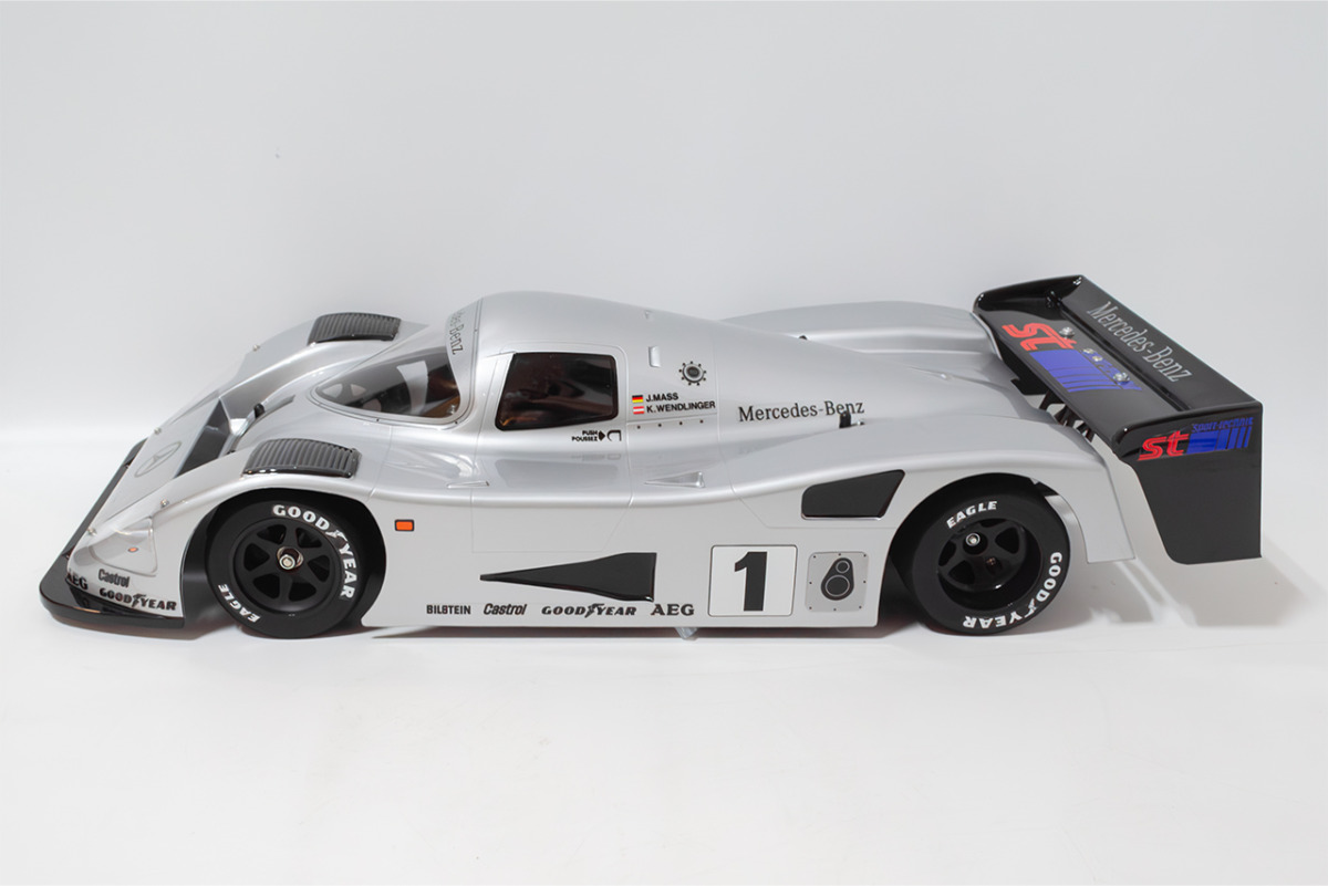 【中古販売】　タミヤ　1/10RC 1990 メルセデス・ベンツ C 11　サーボ・ESC・オプション・スペアボディ付き (未走行)