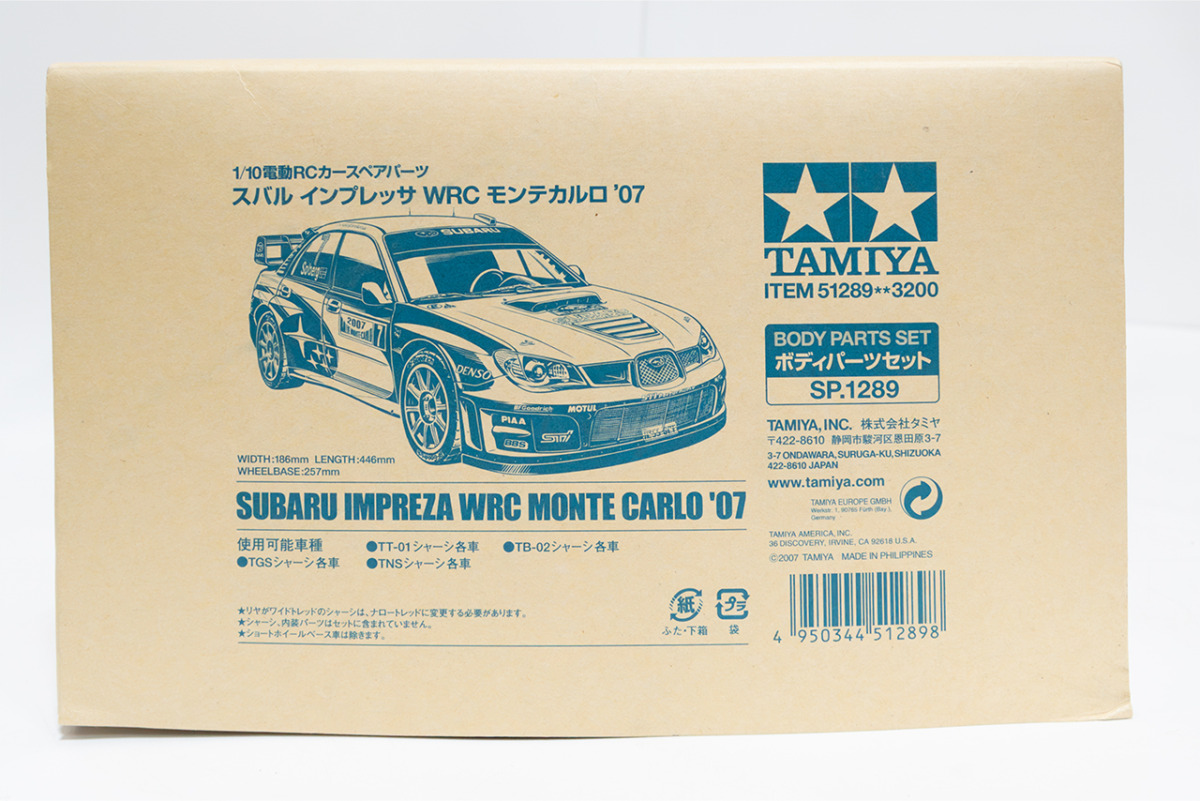 【中古販売】　タミヤ　1/10RC スバル インプレッサ WRC モンテカルロ’07 スペアボディ(塗装済み)