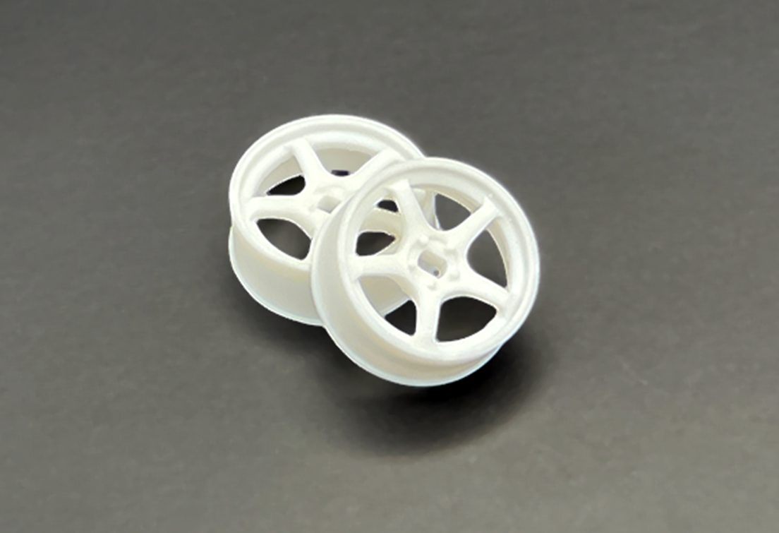 DDLABO 5Spoke wheel white – Narrow 0mm (2pcs) / DDLABO 5本スポークホイール白　ナロー0ｍｍ (2pcs)　DDL-WR001W-N0