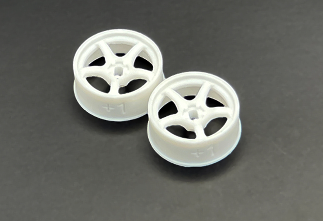 DDLABO 5Spoke wheel white – Narrow 1mm (2pcs) / DDLABO 5本スポークホイール白　ナロー1ｍｍ (2pcs)  DDL-WR001W-N1