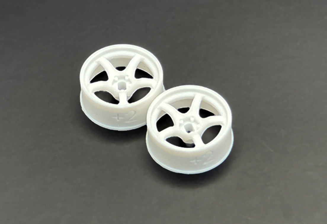 DDLABO 5Spoke wheel white – Narrow 2mm (2pcs) / DDLABO 5本スポークホイール白　ナロー2ｍｍ (2pcs)  DDL-WR001W-N2