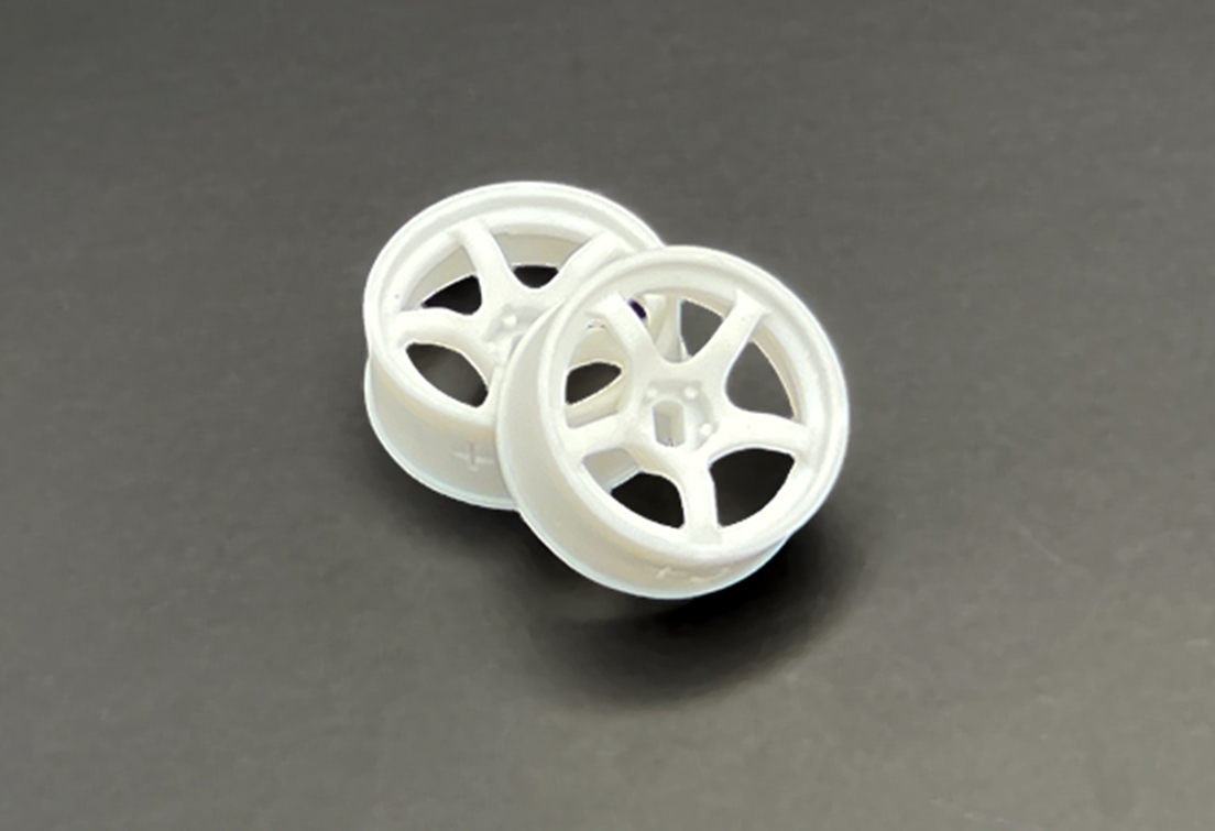 DDLABO 5Spoke wheel white – Narrow 3mm (2pcs) / DDLABO 5本スポークホイール白　ナロー3ｍｍ (2pcs)  DDL-WR001W-N3