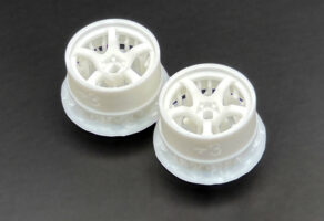 DDLABO 5Spoke wheel white – Narrow 3mm (2pcs) / DDLABO 5本スポークホイール白　ナロー3ｍｍ (2pcs)  DDL-WR001W-N3